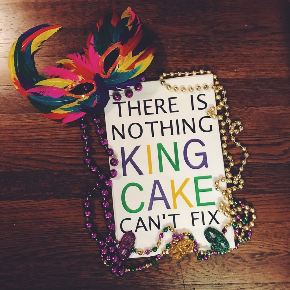 King Cake tea towel
